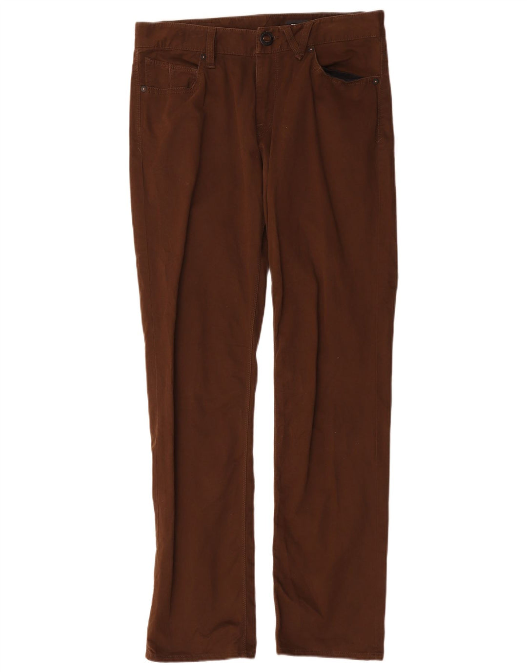 Volcom Herren Solver Straight Freizeithose W30 L31 Braune Baumwolle