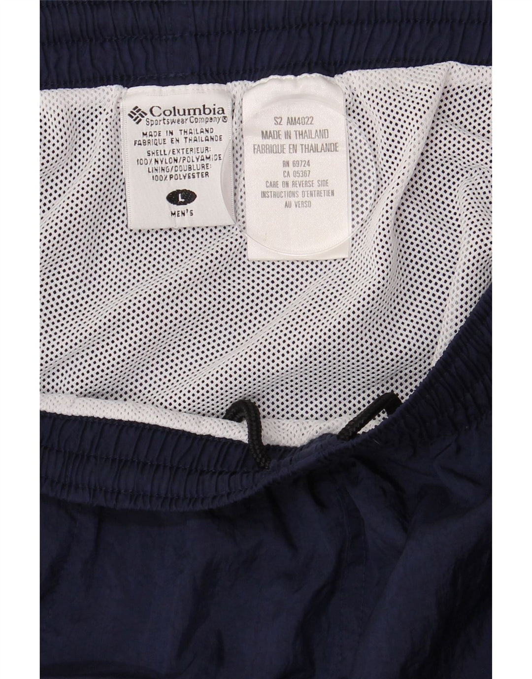 COLUMBIA Herren-Sportshorts, groß, marineblaues Nylon