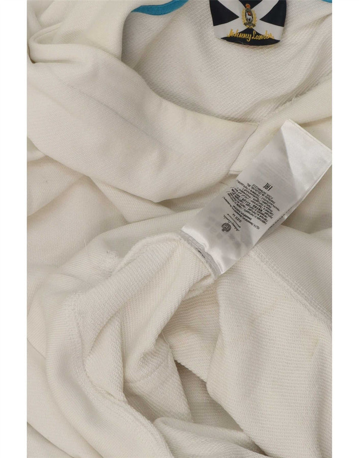 Johnny Lambs Herren-Kapuzenpullover aus mittelweißer Baumwolle