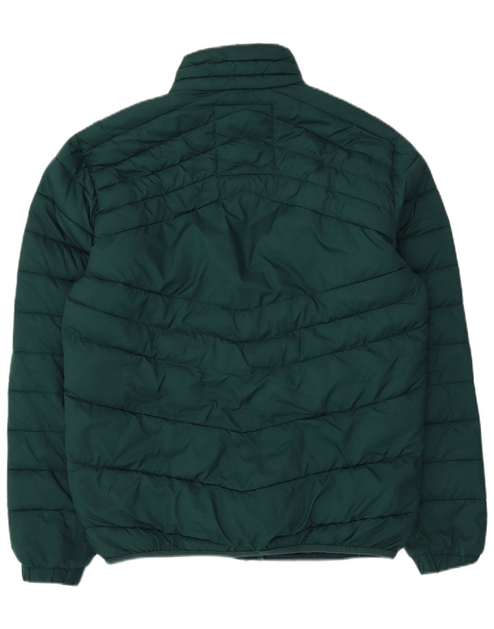 JACK & JONES Herren Wattierte Jacke UK 38 Mittelgrünes Polyester
