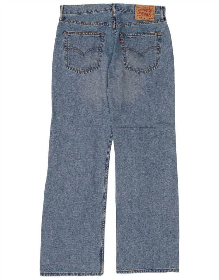 Levi's Herren 527 Bootcut Jeans W34 L32 Blaue Baumwolle