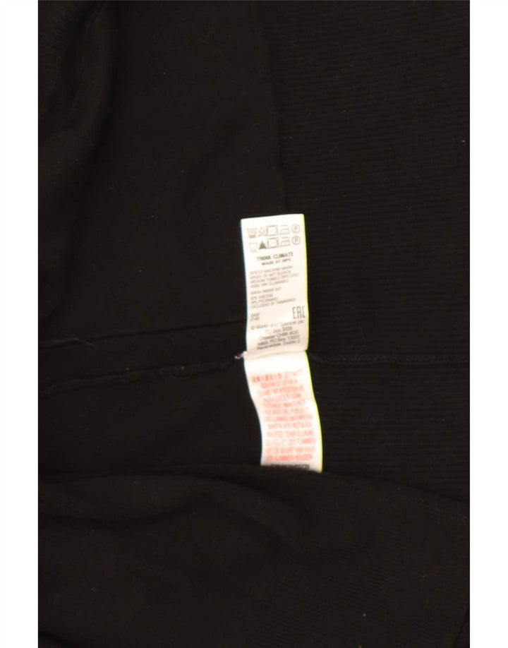 Marks & Spencer Damen Longline Open Cardigan Pullover UK 14 Medium Schwarz