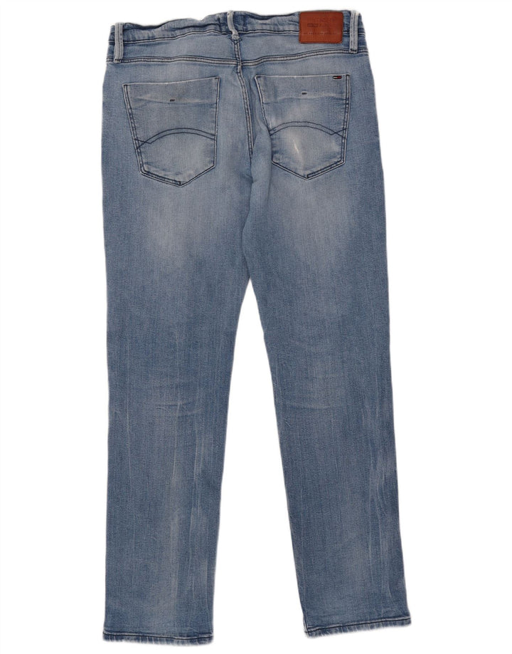 Tommy Hilfiger Herren Slim Jeans W34 L32 Blaue Baumwolle