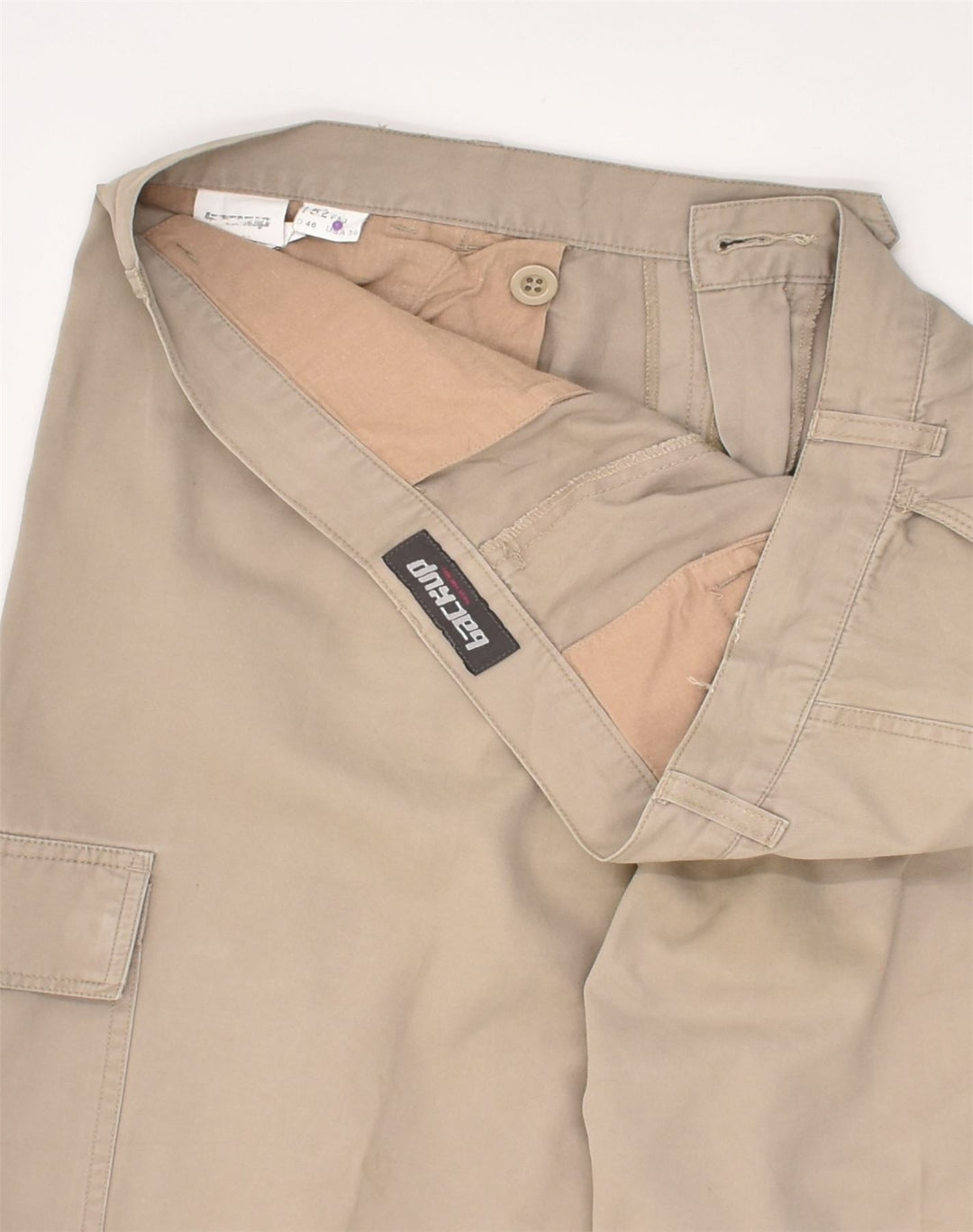 VINTAGE Mens Straight Cargo Trousers W36 L33  Beige Cotton | Vintage Vintage | Thrift | Second-Hand Vintage | Used Clothing | Messina Hembry 