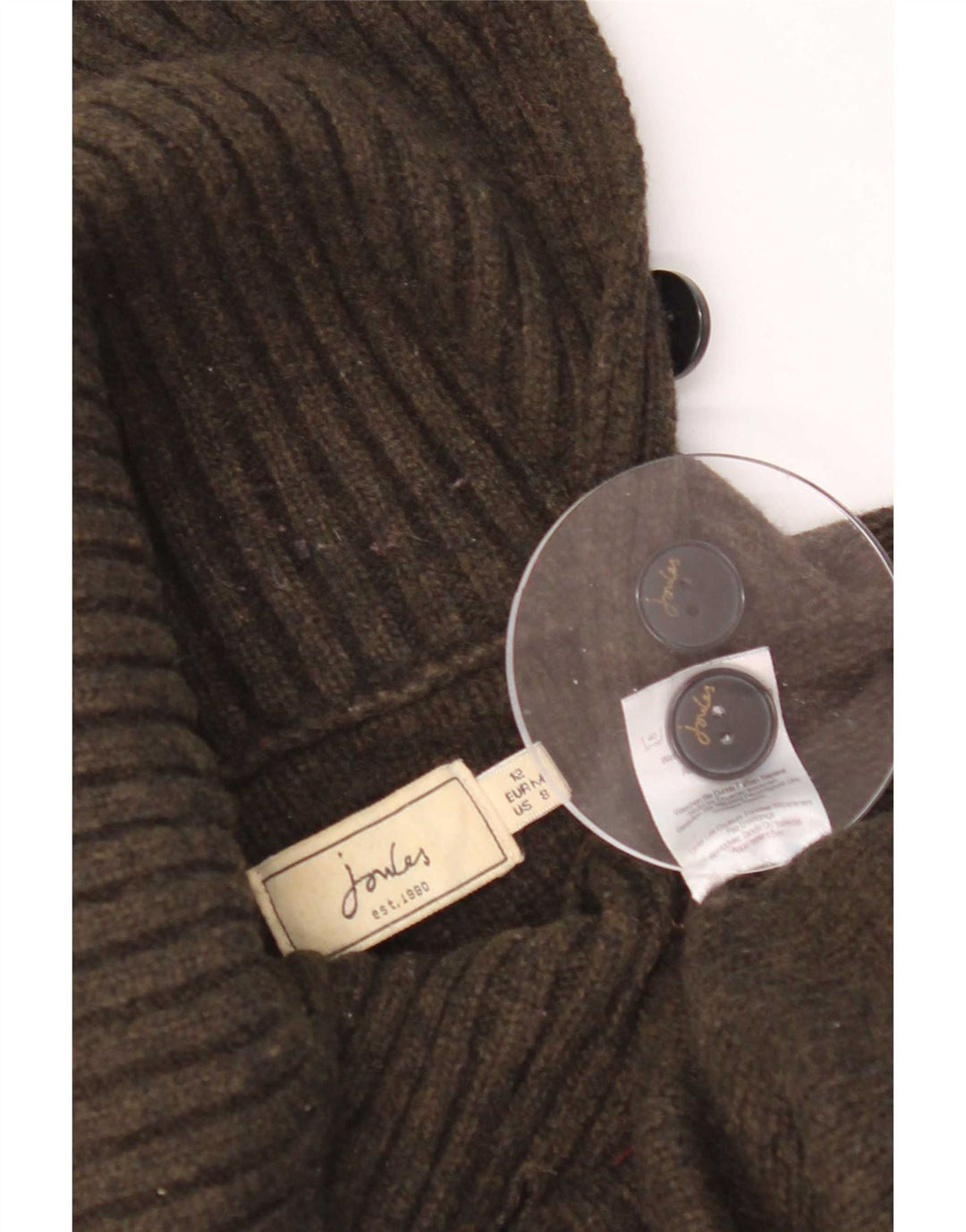 Joules Womens Crop Rollkragenpullover Pullover UK 12 Medium Khaki Wolle