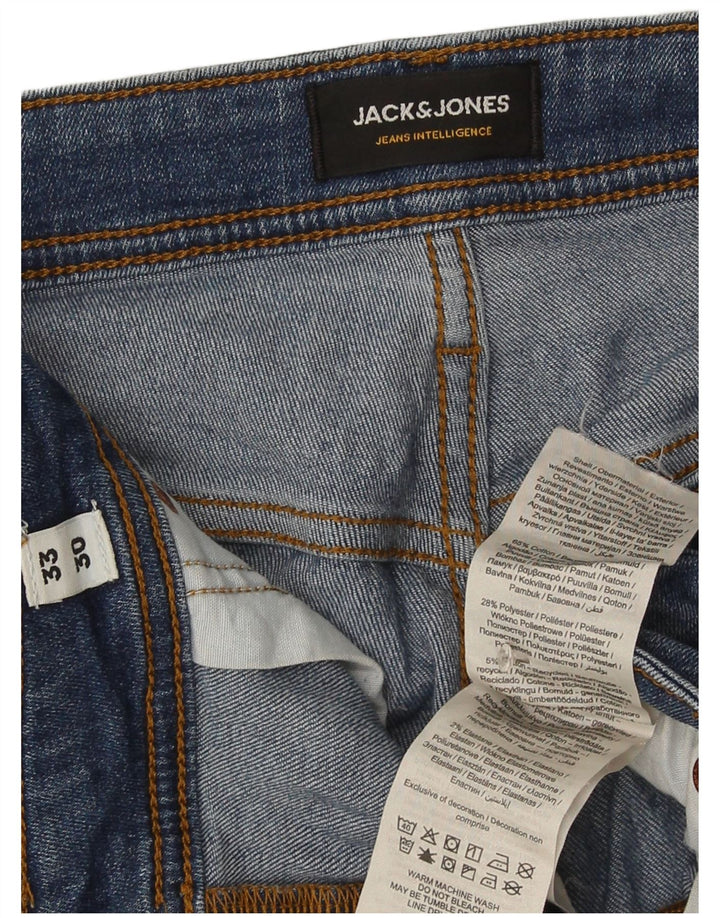 Jack & Jones Herren Slim Jeans W33 L30 Blaue Baumwolle