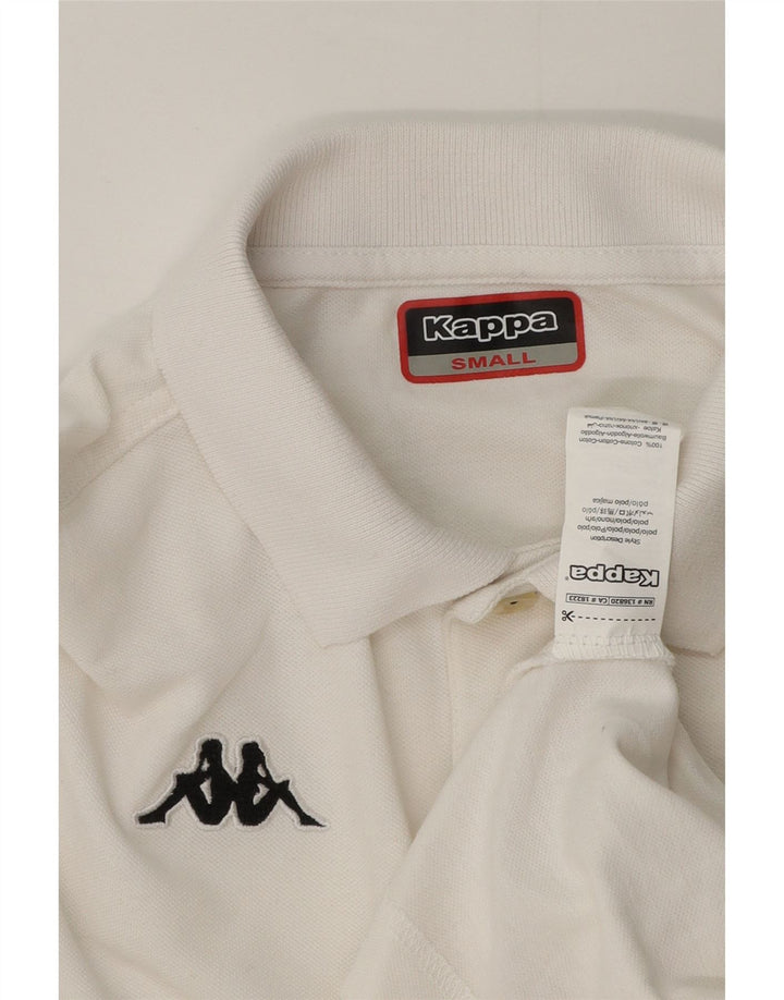 Kappa Herren-Poloshirt, Größe S, weiße Baumwolle