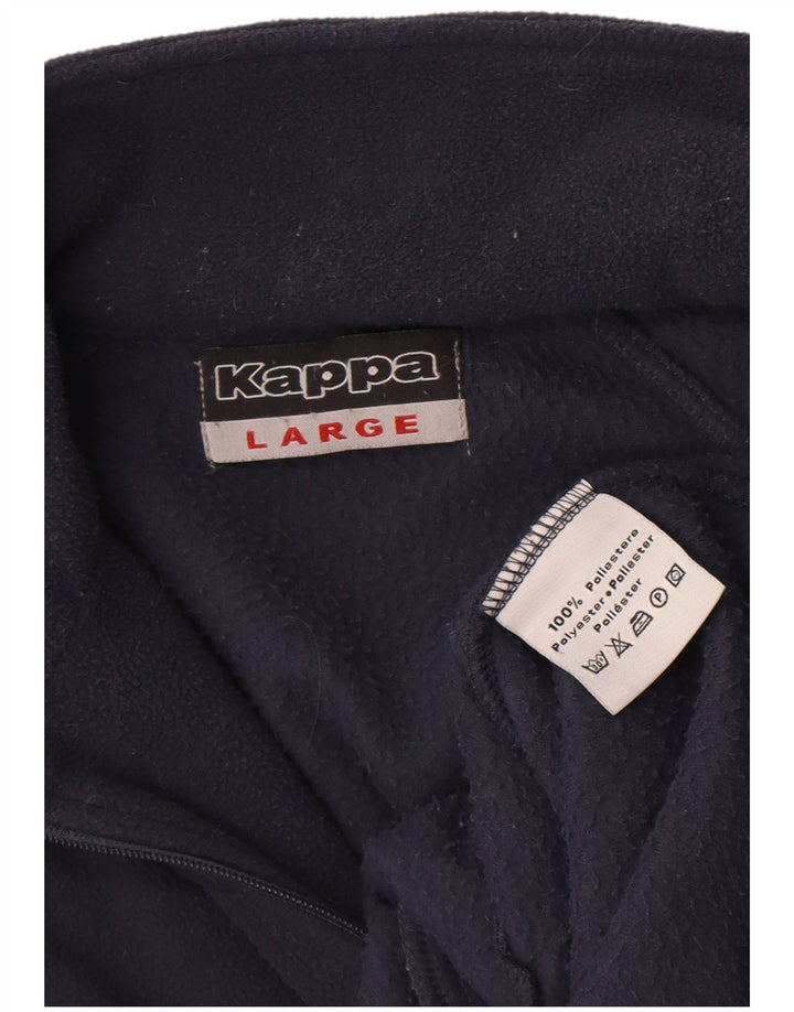 Kappa Herren Fleecejacke UK 40 Large Marineblau Polyester