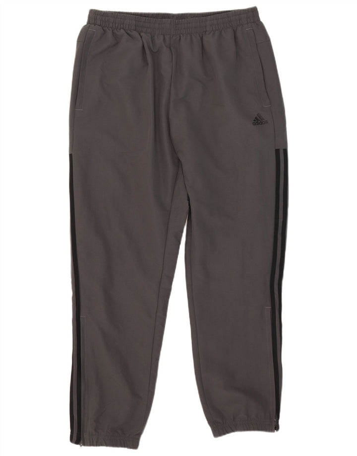Adidas Herren-Trainingshose, Jogginghose, groß, grau, Polyester