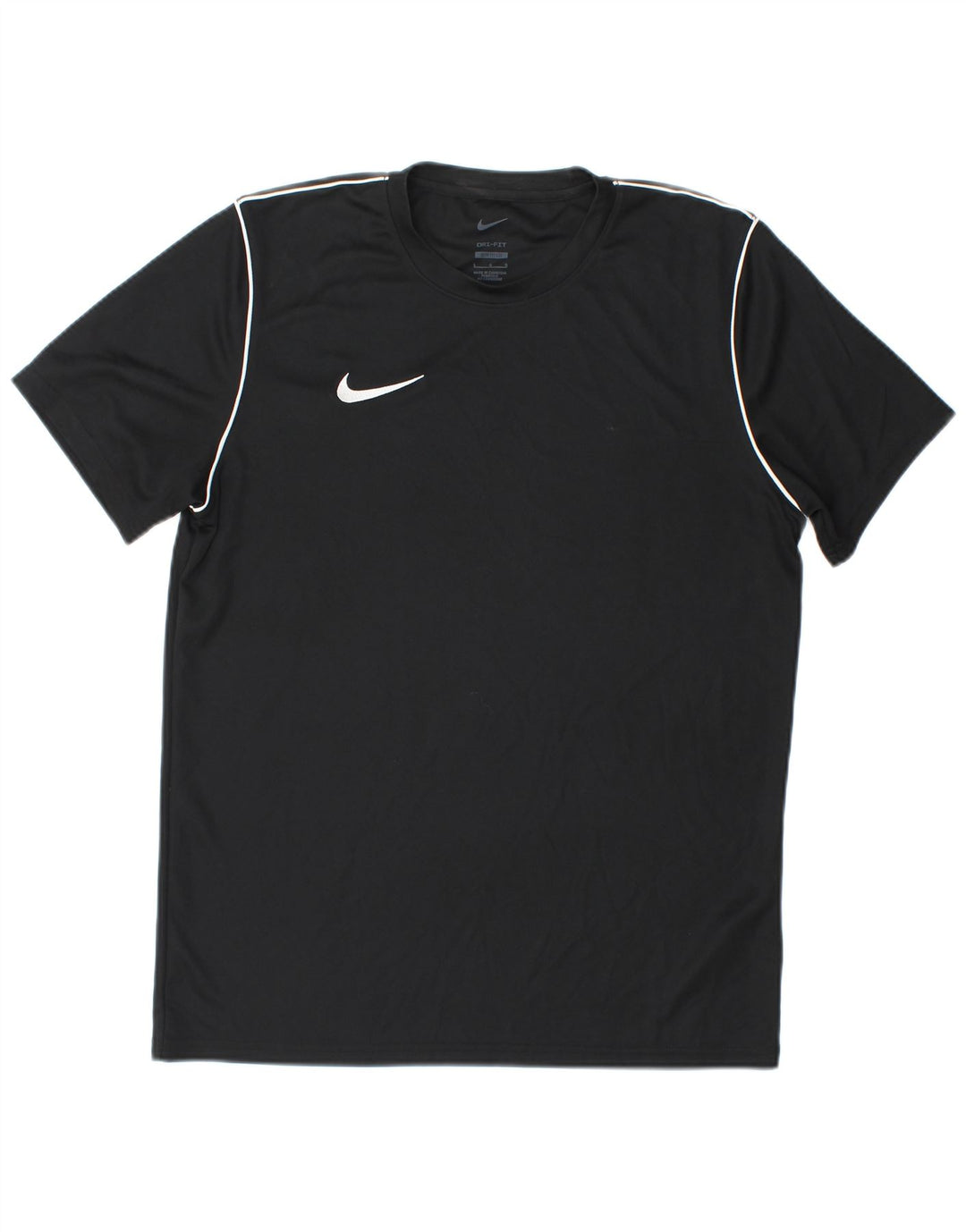 Nike Herren Dri Fit Slim Fit T-Shirt Top Large Schwarz Polyester