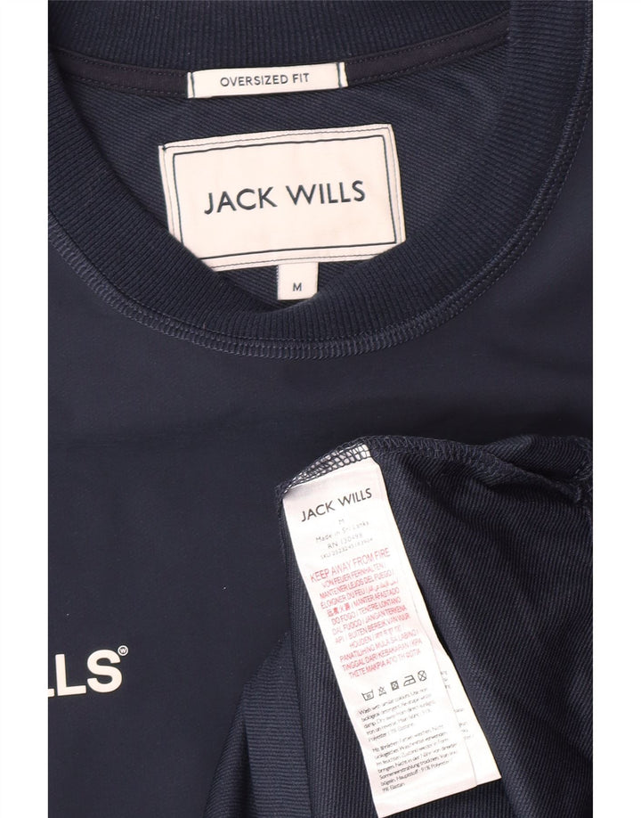 Jack Wills Herren-Sweatshirt in Übergröße, mittelgroß, marineblau, Polyester