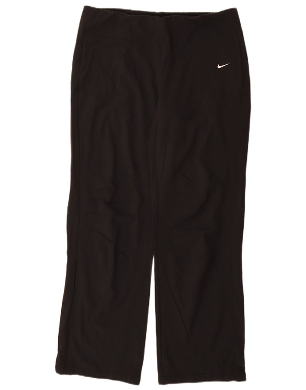 Nike Damen Dri Fit Trainingshose UK 14 Medium Schwarz Polyester