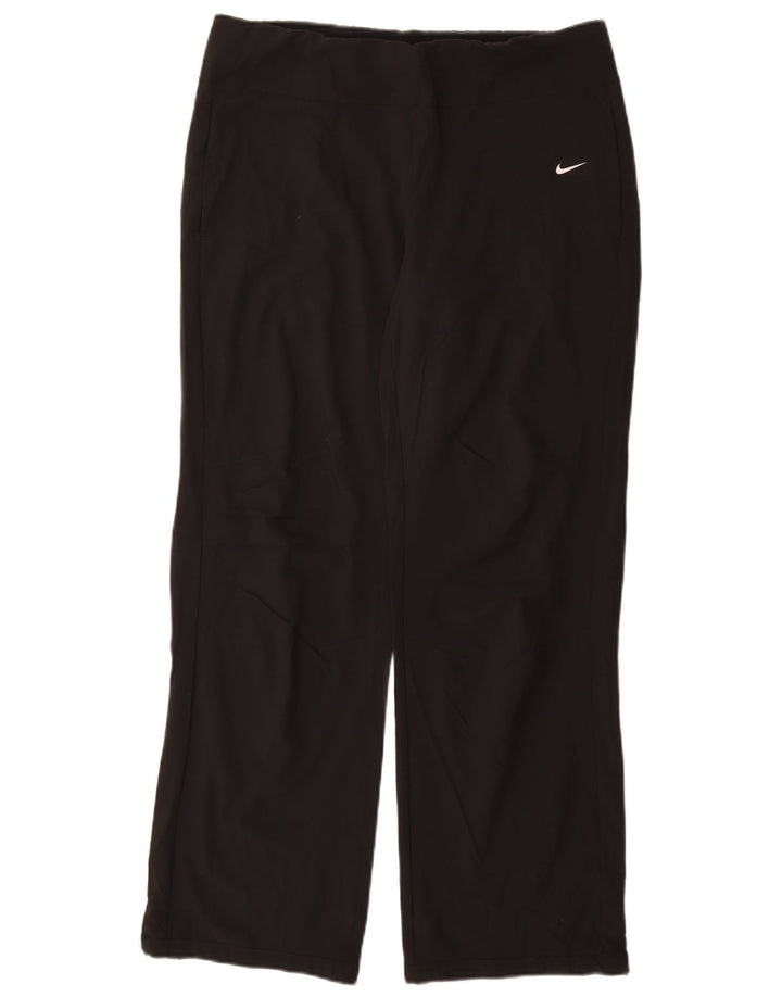 Nike Damen Dri Fit Trainingshose UK 14 Medium Schwarz Polyester