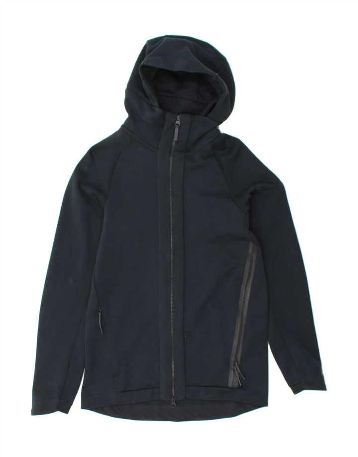 NIKE Mens Zip Hoodie Sweater Small Navy Blue Cotton Vintage Nike and Second-Hand Nike from Messina Hembry 
