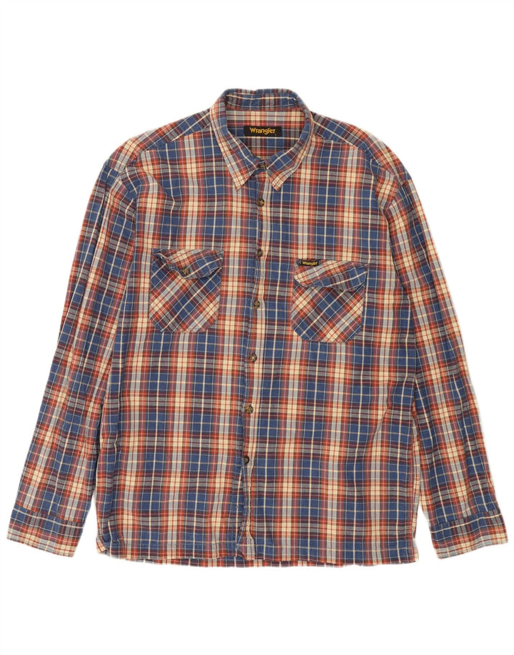 Wrangler Herren-Flanellhemd, groß, mehrfarbig, kariert, Baumwolle