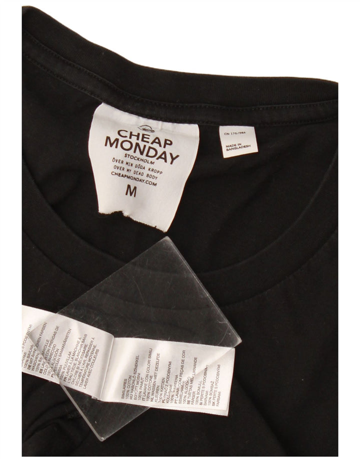 Cheap Monday Herren-T-Shirt mit Grafik, mittelschwarze Baumwolle