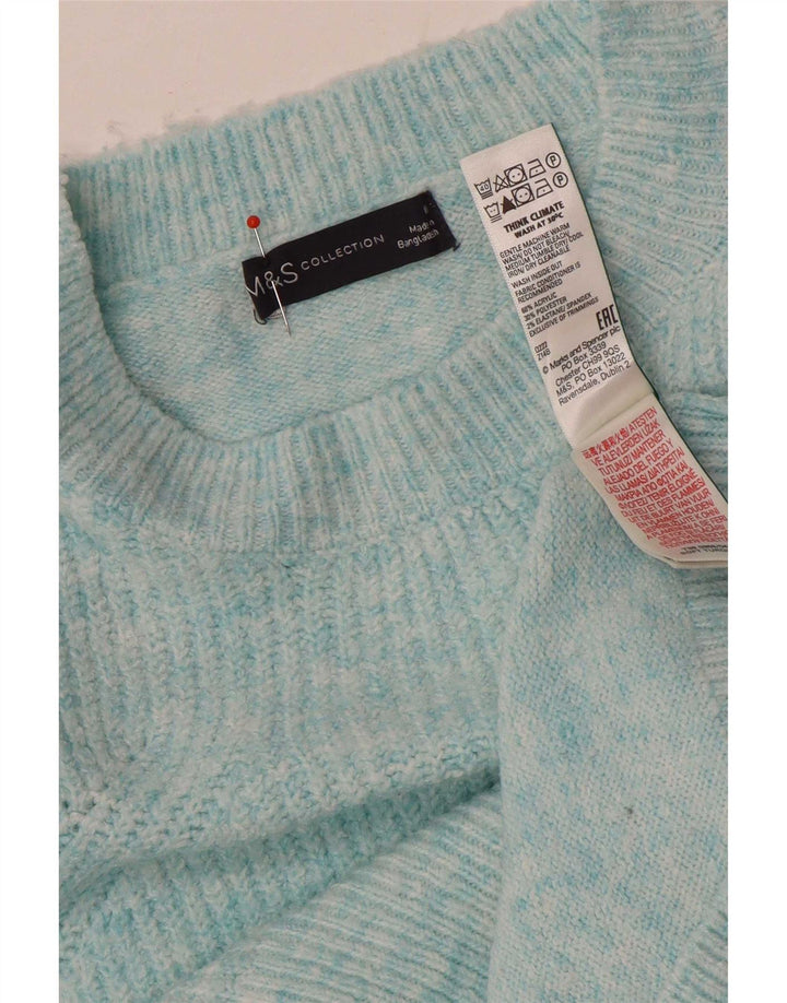 Marks & Spencer Damen-Pullover in Übergröße mit U-Boot-Ausschnitt, Gr. 14, Mittelblau