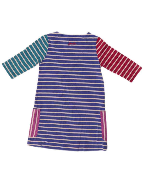 Joules Langarm-T-Shirt-Kleid für Mädchen, 3–4 Jahre, mehrfarbig gestreift