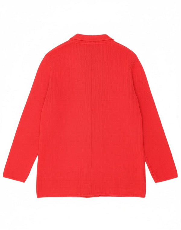 Vintage Damen Zweireihige Blazerjacke UK 16 Groß Rot