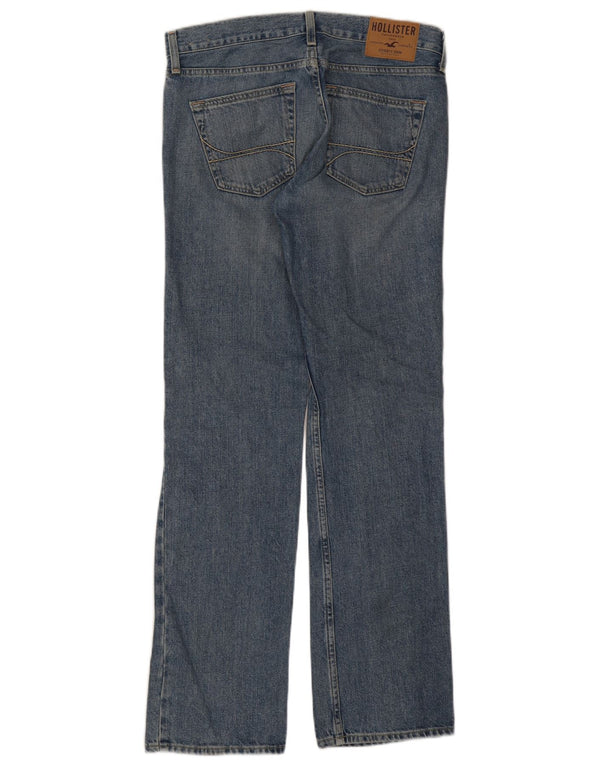 Hollister Damen Bootcut Jeans W30 L32 Blaue Baumwolle