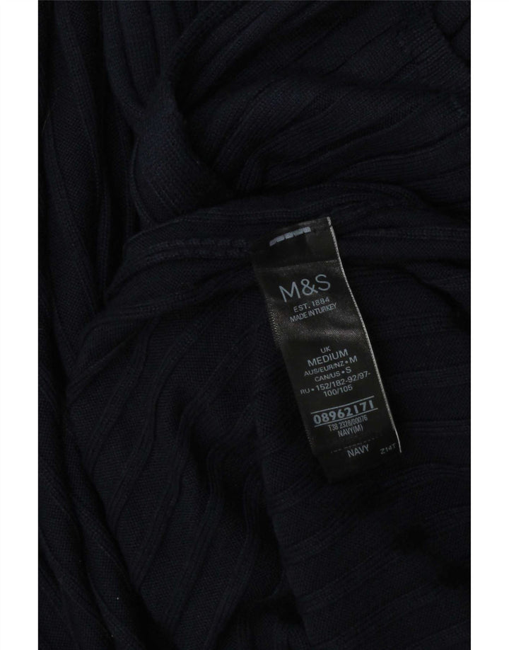 Marks & Spencer Damen Longline-Cardigan-Pullover UK 12 Medium Navy Blue