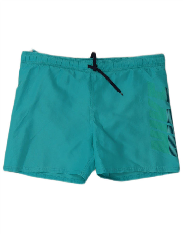 Nike Herren-Badeshorts mit Grafik, mittelblau, Polyester
