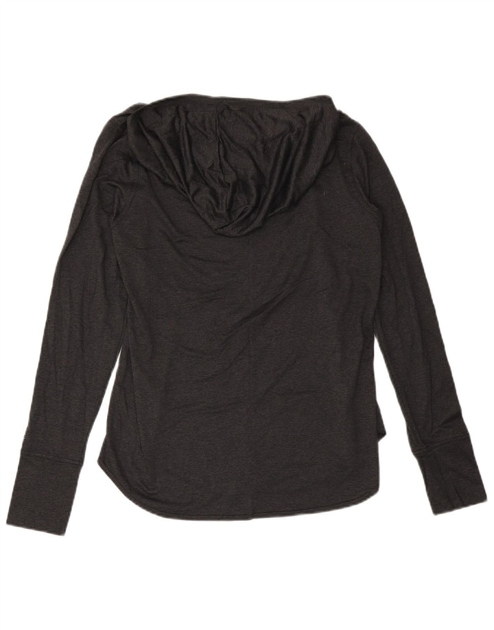 Champion Womens Hooded Graphic Top Langarm UK 12 Mittelgrau