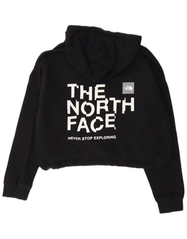 The North Face Damen Crop Graphic Hoodie Pullover UK 18 XL Schwarz