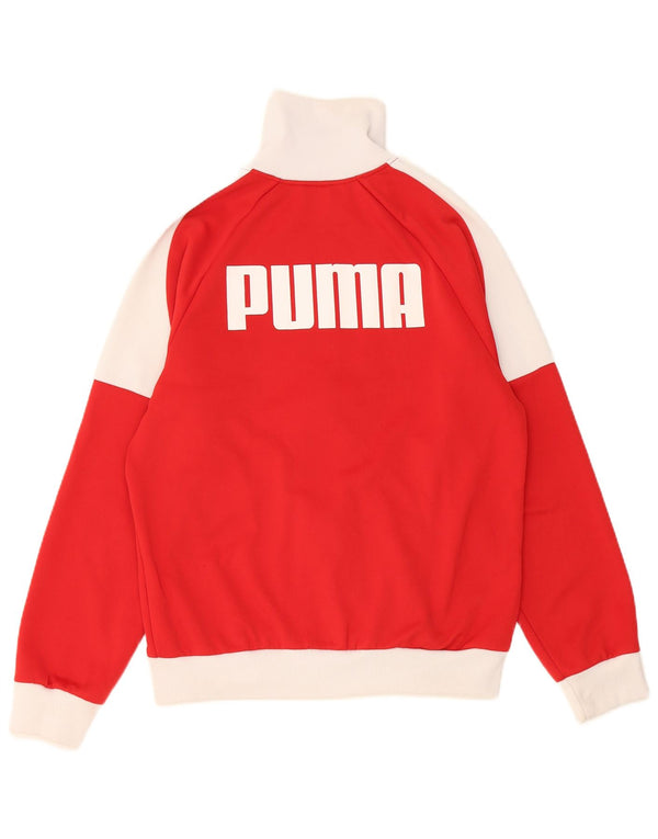 Puma Mädchen Grafik-Trainingsoberteil, Jacke, 15–16 Jahre, rotes Farbblockdesign