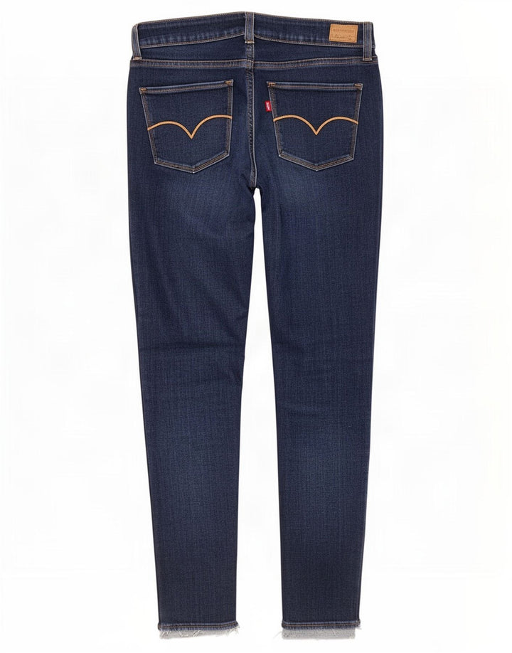 Levi's Damen-Leggings, verkürzte Jeans, W29, L26, blaue Baumwolle
