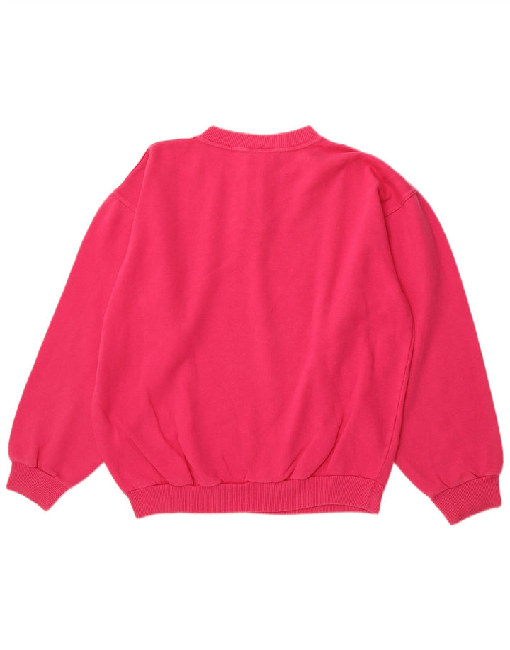 CROWN Herren-Sweatshirt-Pullover aus mittelrosa Baumwolle