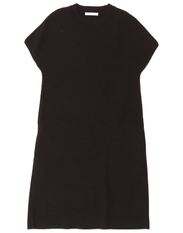 Hugo Boss Damen Etuikleid UK 6 XS Schwarz Baumwolle