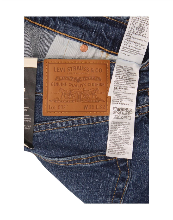 Levi's Herren 502 Tapered Jeans W36 L32 Blaue Baumwolle