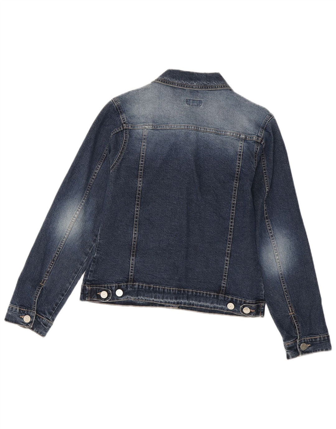 Vintage Damen Jeansjacke UK 10 Kleine blaue Baumwolle