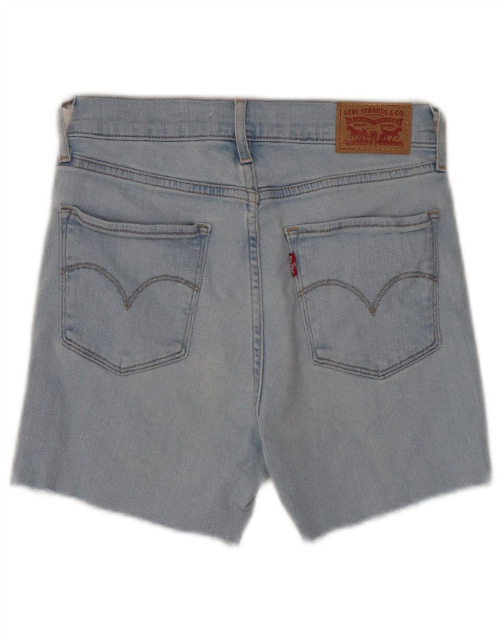 Levi's Damen 724 High Rise Denim Shorts W26 Small Blaue Baumwolle