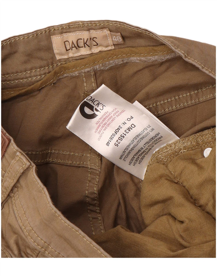 Dack's Slim-Freizeithose für Herren, Größe 48, Größe M, B34, L31, Braun, Baumwolle