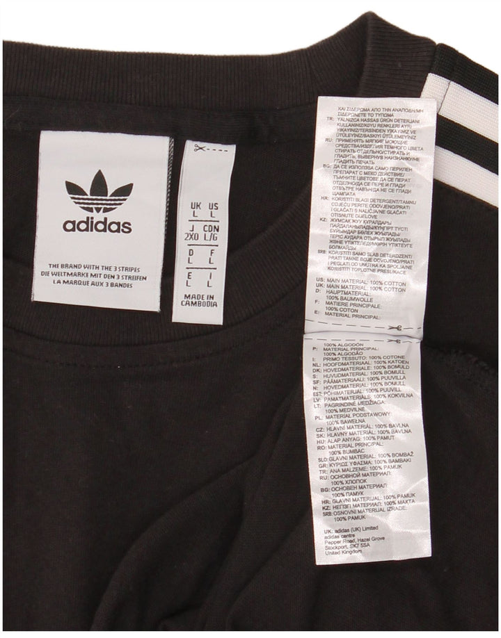 Adidas Herren T-Shirt Top Large Schwarz Baumwolle