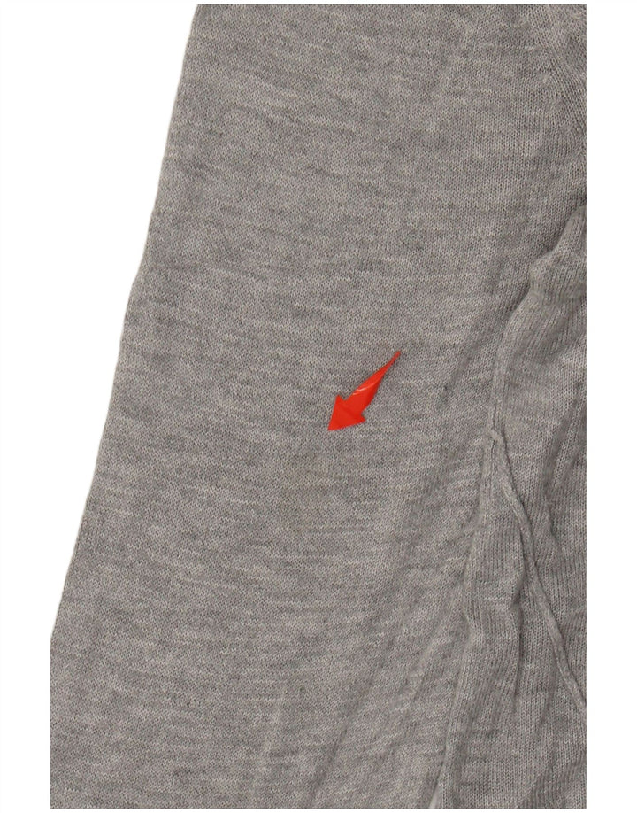 ZARA Damen-Pullover mit U-Boot-Ausschnitt, Gr. 14, mittelgrau gefleckte Viskose