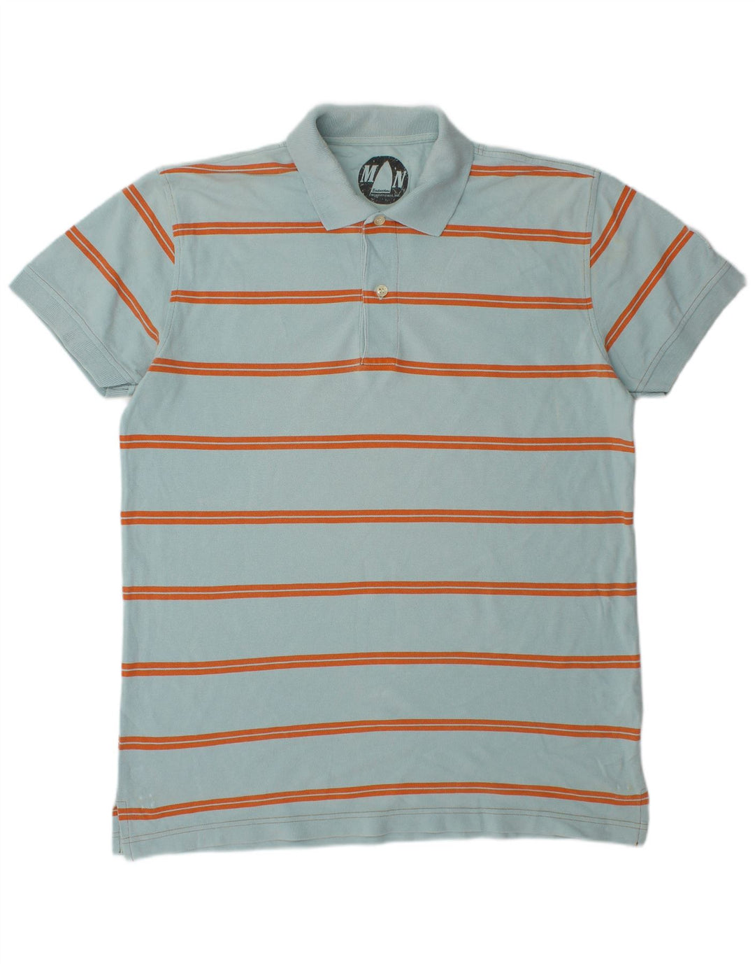 Murphy & Nye Herren Kurzarm-Poloshirt mit Grafik, 2XL, blau gestreift, Baumwolle