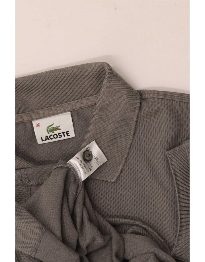 Lacoste Damen-Poloshirt, Größe 36, kleine graue Baumwolle