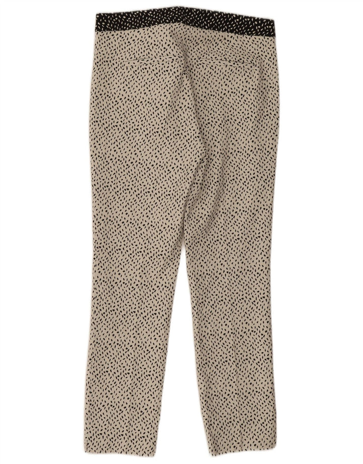 Schmale Freizeithose für Damen von Zara, Größe L, W30, L27, weiß geflecktes Polyester