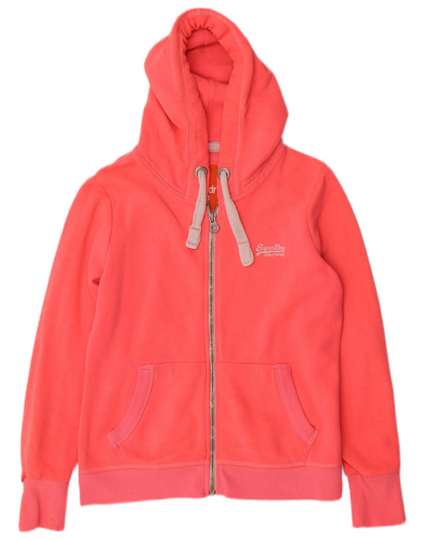 SUPERDRY Damen-Kapuzenpullover mit Reißverschluss, UK 18, XL, Rosa, Polyester