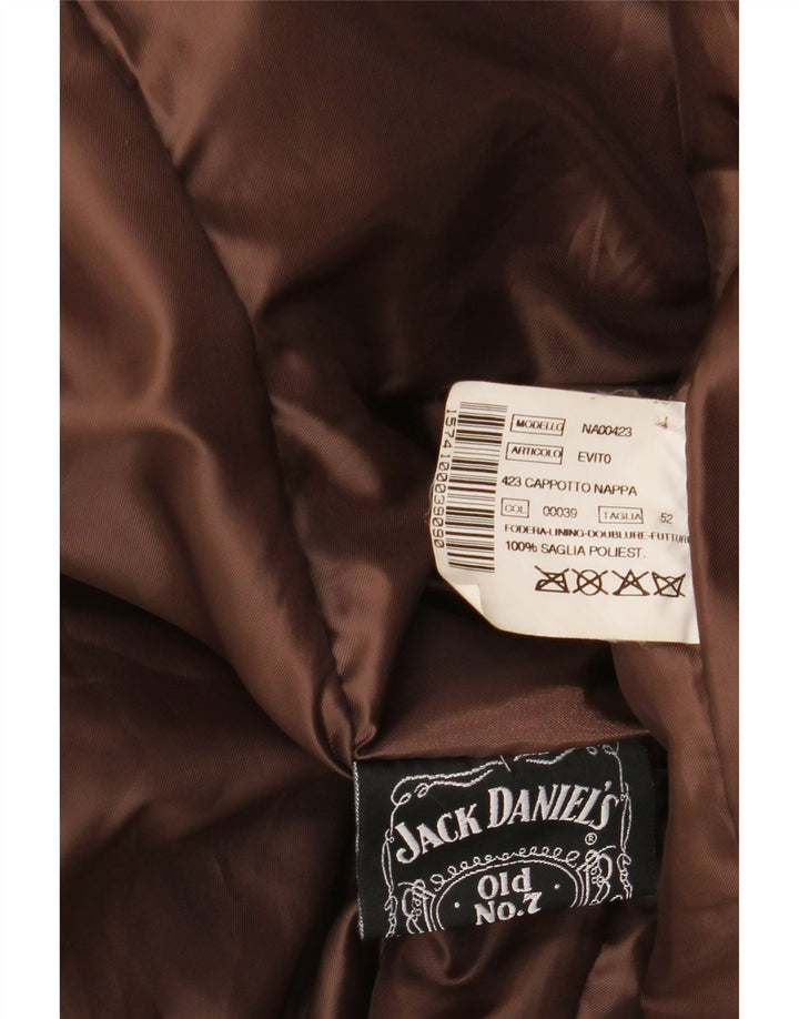Jack Daniels Herren Ledermantel IT 52 XL Braunes Leder