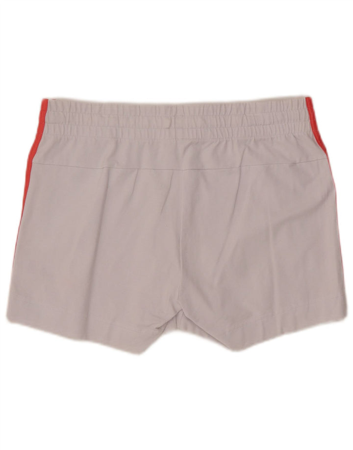 ADIDAS Damen Sportshorts UK 12/14 Mittelweiße Baumwolle