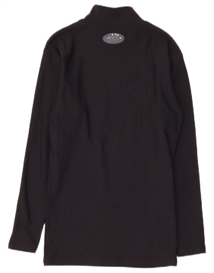 Under Armour Damen Top Langarm UK 10 Small Schwarz Nylon