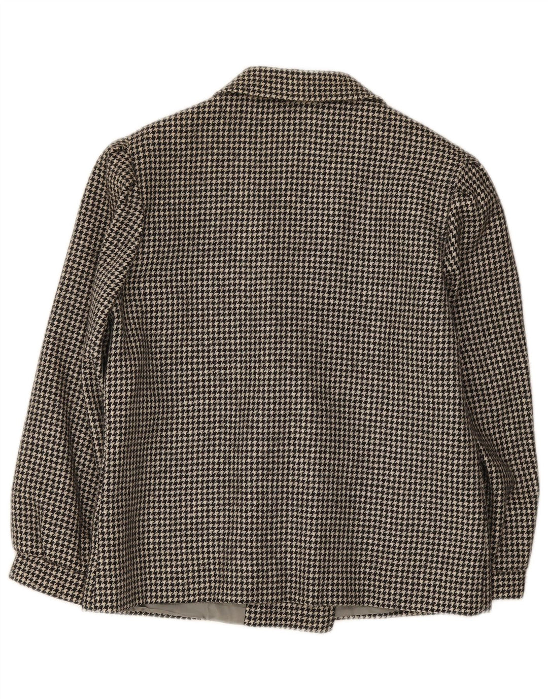 Vintage Damen Zweireiher Blazer Jacke IT 46 Großer schwarzer Hahnentritt