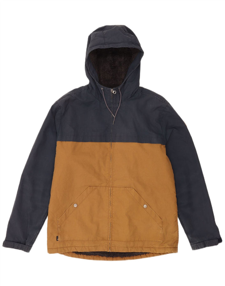 Quiksilver Herren-Windjacke mit Kapuze, UK 38, Mittelgelb, Farbblock