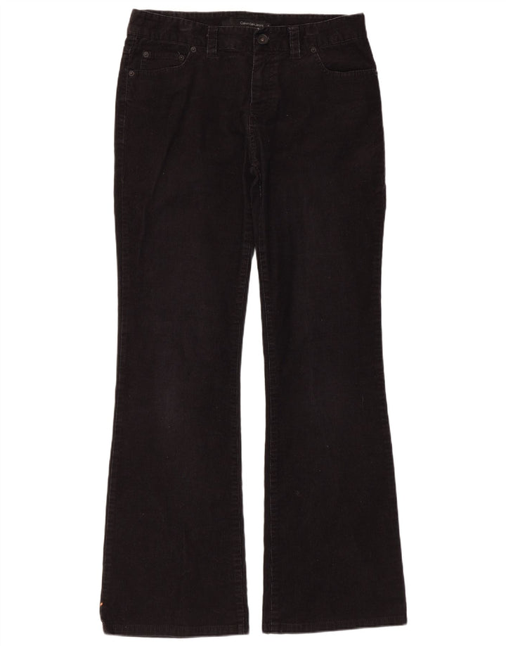 Calvin Klein Damen Bootcut Cordhose US 8 Medium W32 L31 Schwarz