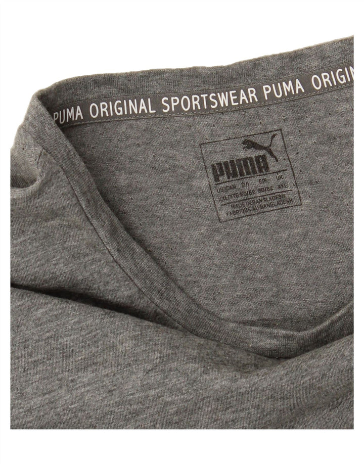 PUMA Mens Graphic T-Shirt Top 2XL Grey Cotton Vintage Puma and Second-Hand Puma from Messina Hembry 