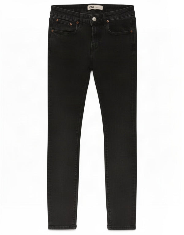 Zara Damen Skinny Jeans EU 38 Small W28 L26 Schwarze Baumwolle